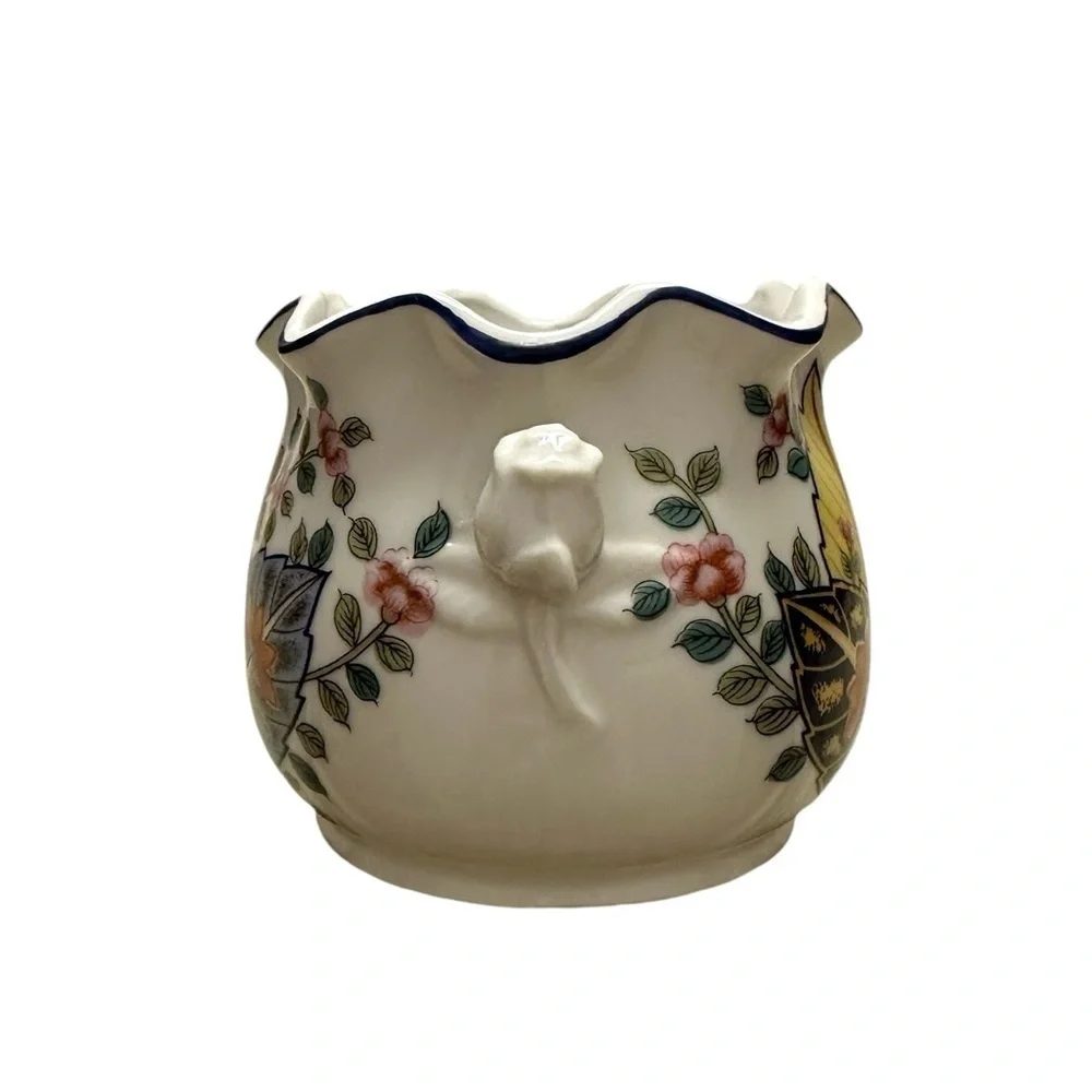 Tabacco Leaf Genus Nicotina Fine China By Mann Open Sugar Bowl RARE